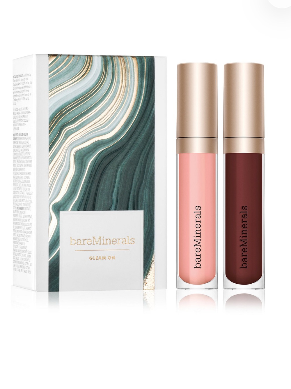 NEW bareMinerals 2-Pc. Gleam On Lip Gloss-Balm Set (Full size)